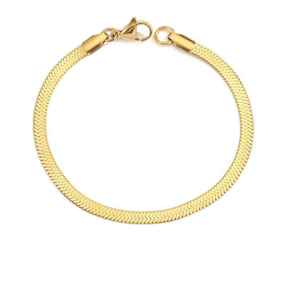 Stella Halskæde med Flet og Fiskemønster | 18k Guld - DK BUTIK