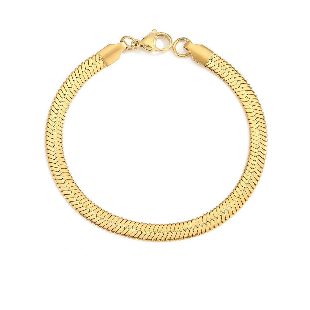 Stella Halskæde med Flet og Fiskemønster | 18k Guld - DK BUTIK