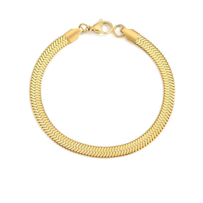Stella Halskæde med Flet og Fiskemønster | 18k Guld - DK BUTIK