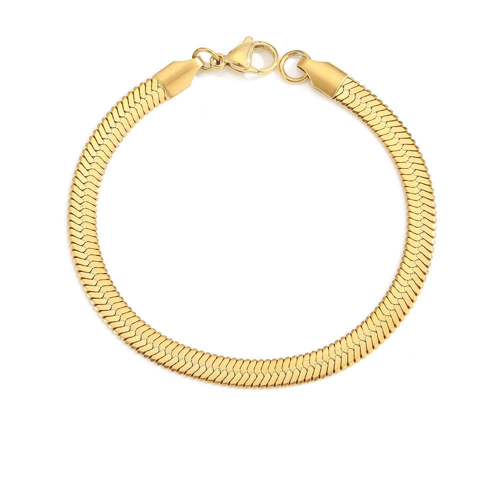 Stella Halskæde med Flet og Fiskemønster | 18k Guld - DK BUTIK