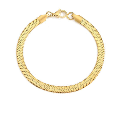 Stella Halskæde med Flet og Fiskemønster | 18k Guld - DK BUTIK