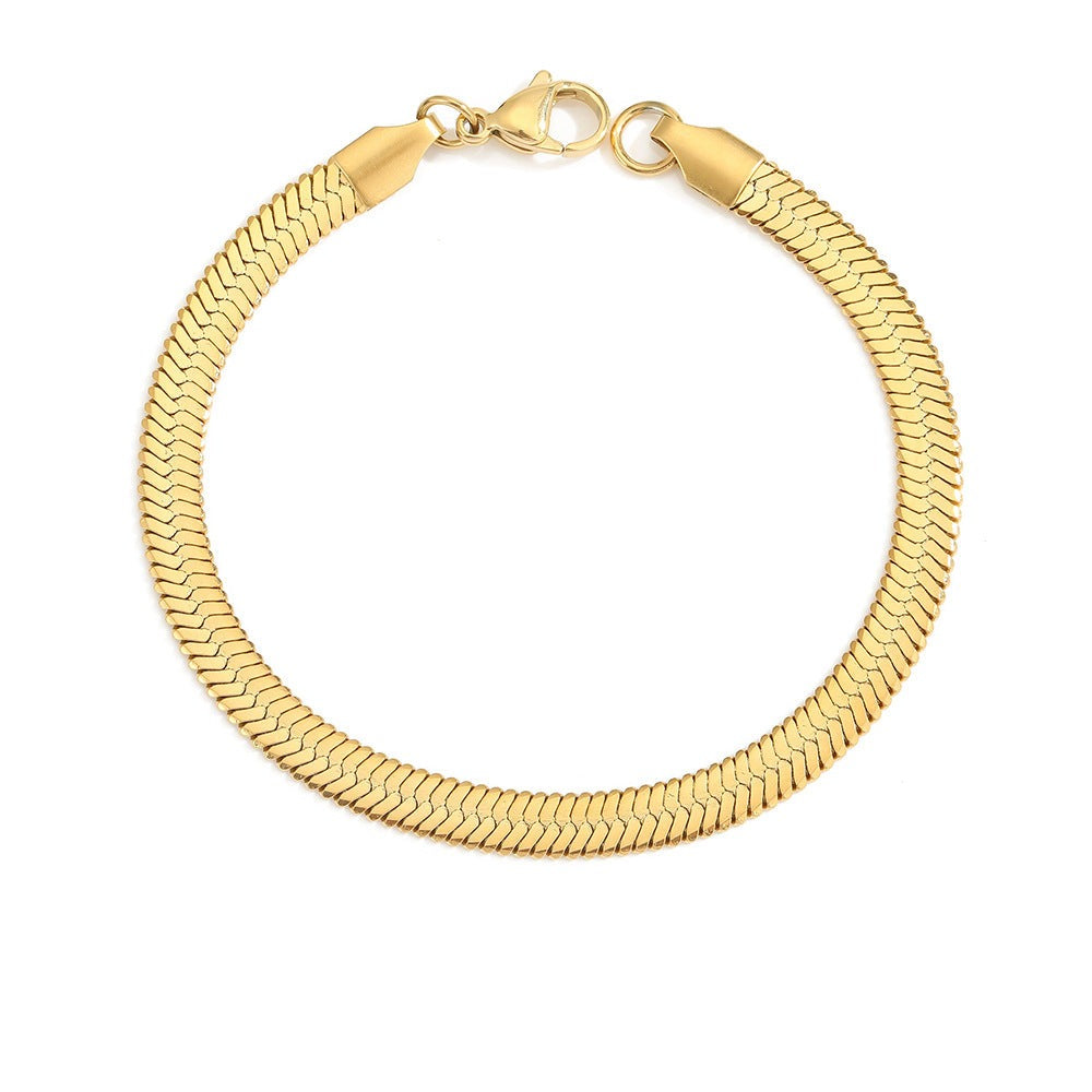 Stella Halskæde med Flet og Fiskemønster | 18k Guld - DK BUTIK