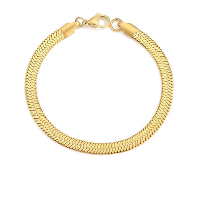 Stella Halskæde med Flet og Fiskemønster | 18k Guld - DK BUTIK