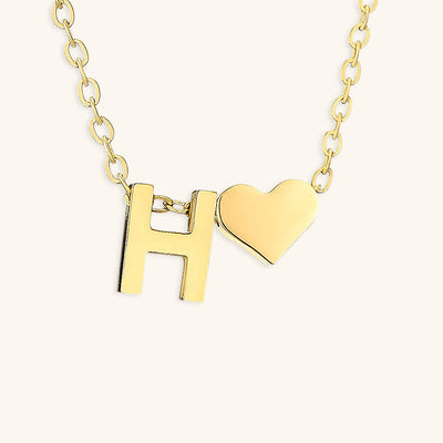 navnesmykke med initialen Ria | 18k Guld - DK BUTIK