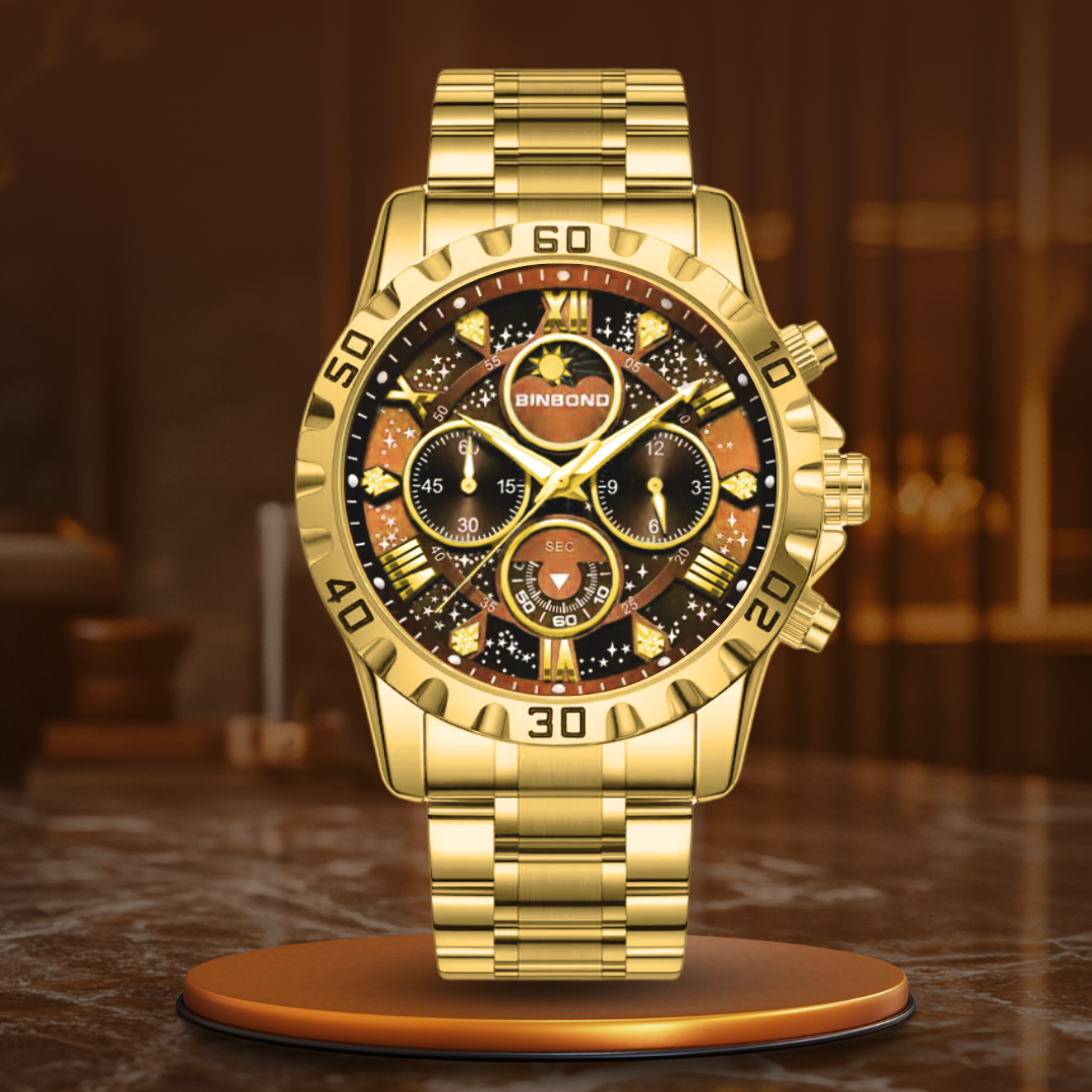 Luksus Chronograf Ur med Metal Rem™ - Olsen & Olsen - DK BUTIK