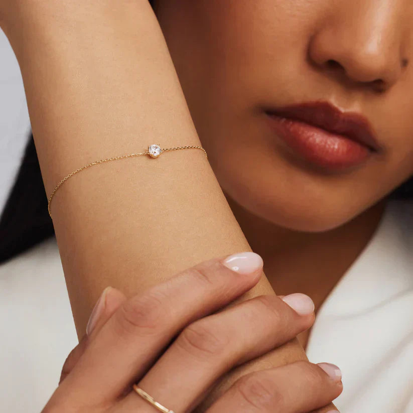Cléa Moissanit-Stein-Armbånd | Guld 14k - DK BUTIK