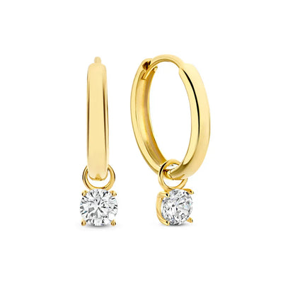 Månestråle Stein-Øreringe Sæt | Guld 14k - DK BUTIK