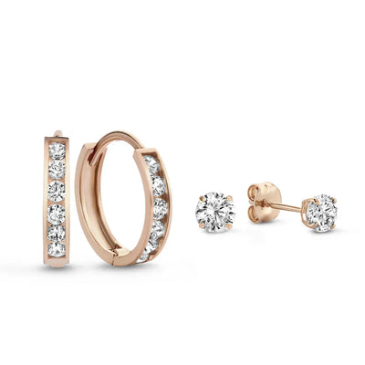 Dara Brillane Øreringe Sæt | Guld 14k - DK BUTIK