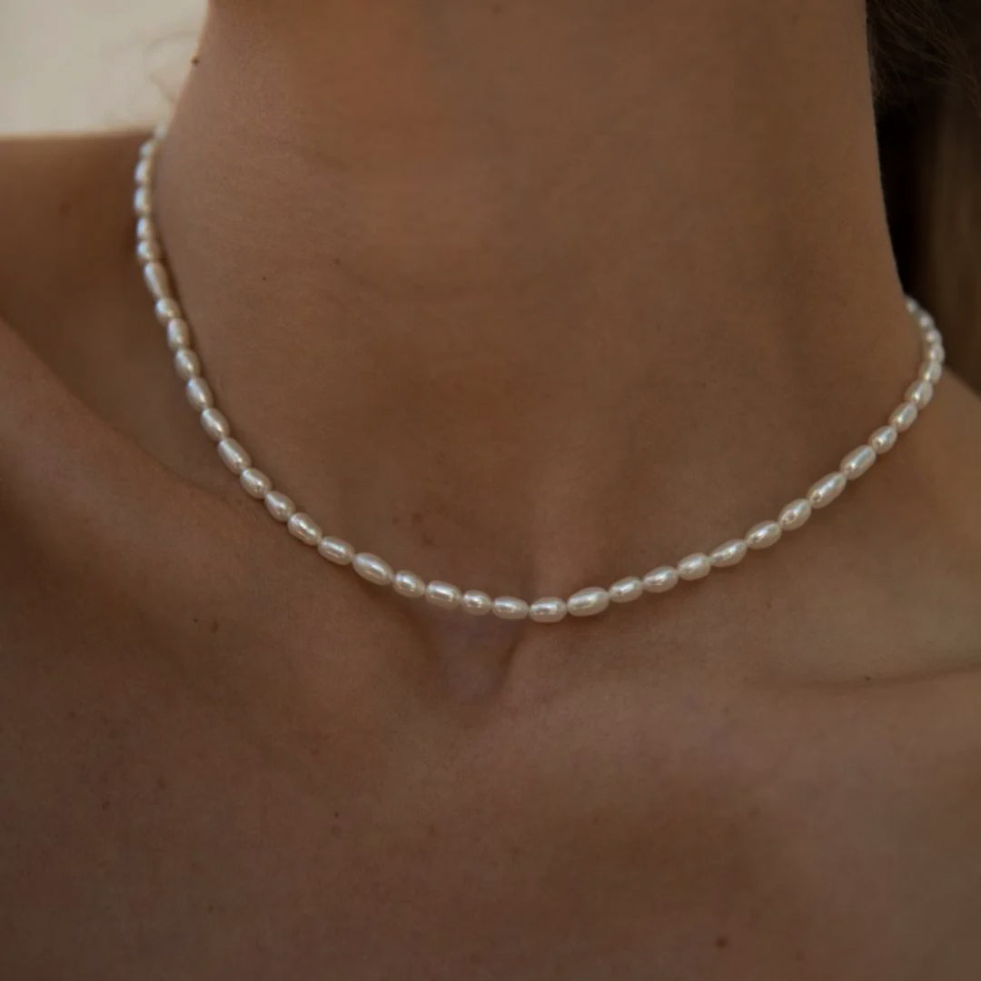 Perlekæde i Sødvandsperler | 18k Guld - DK BUTIK