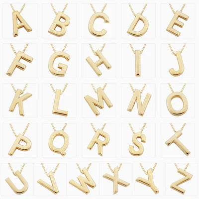 Halskæde med kærlighedsbrev-initialer | Guld 18k - DK BUTIK