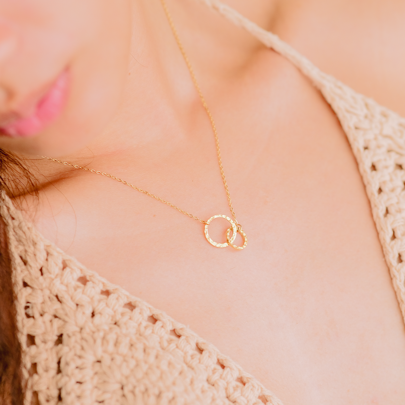 Isabelle Halskæde med Ringene | 18k Guld - DK BUTIK