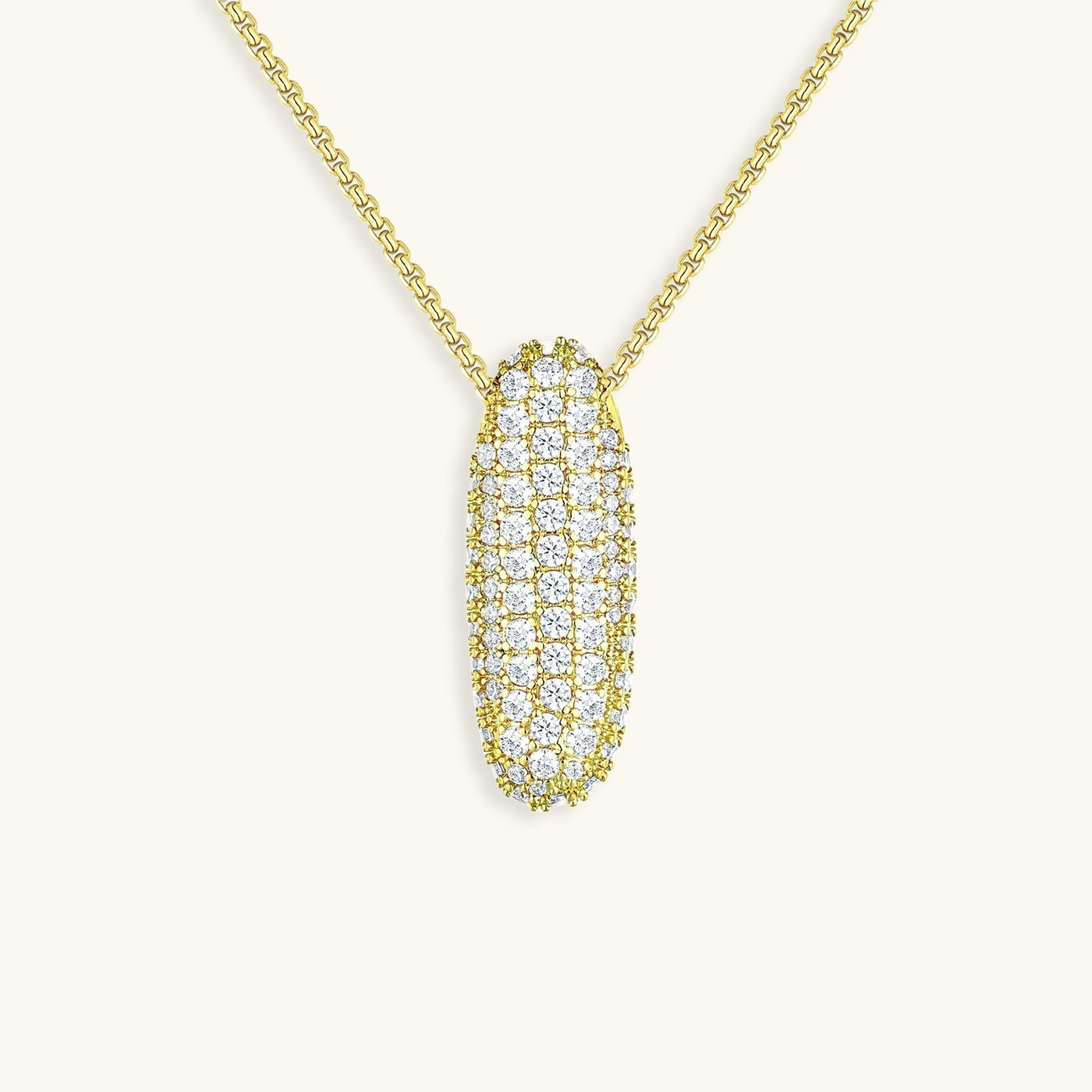 Navnesmykke Bubble med diamant | 18k Guld - DK BUTIK