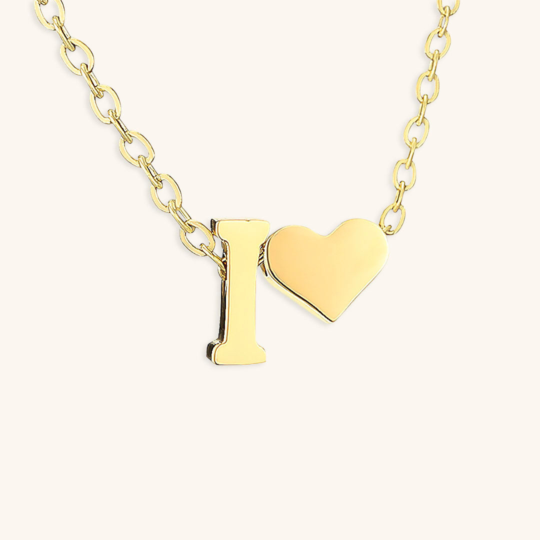 navnesmykke med initialen Ria | 18k Guld - DK BUTIK