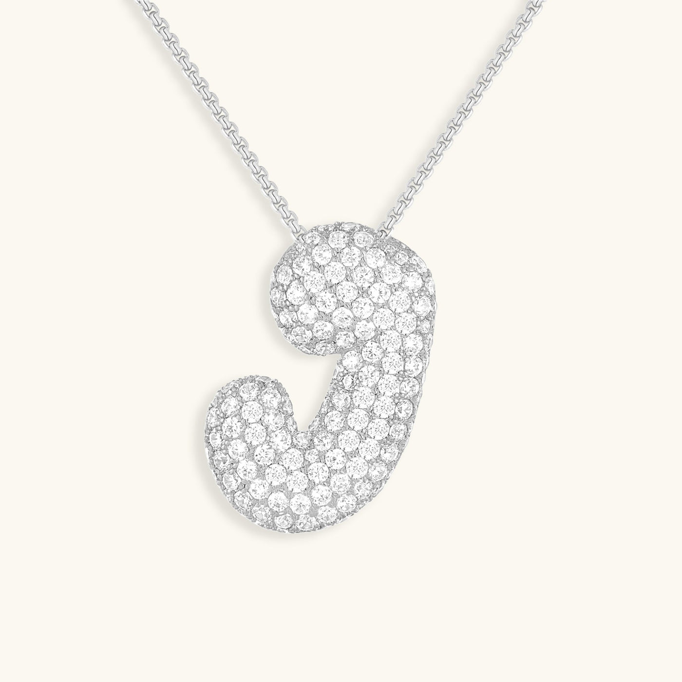 Navnesmykke Bubble med diamant | 18k Guld - DK BUTIK