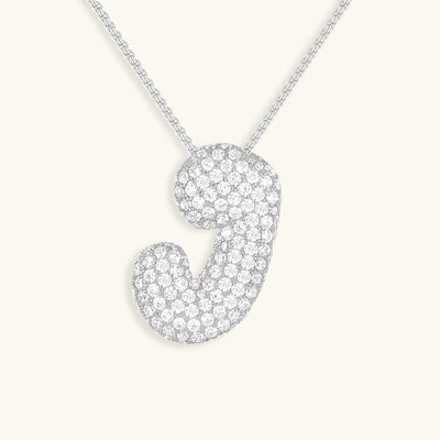 Navnesmykke Bubble med diamant | 18k Guld - DK BUTIK