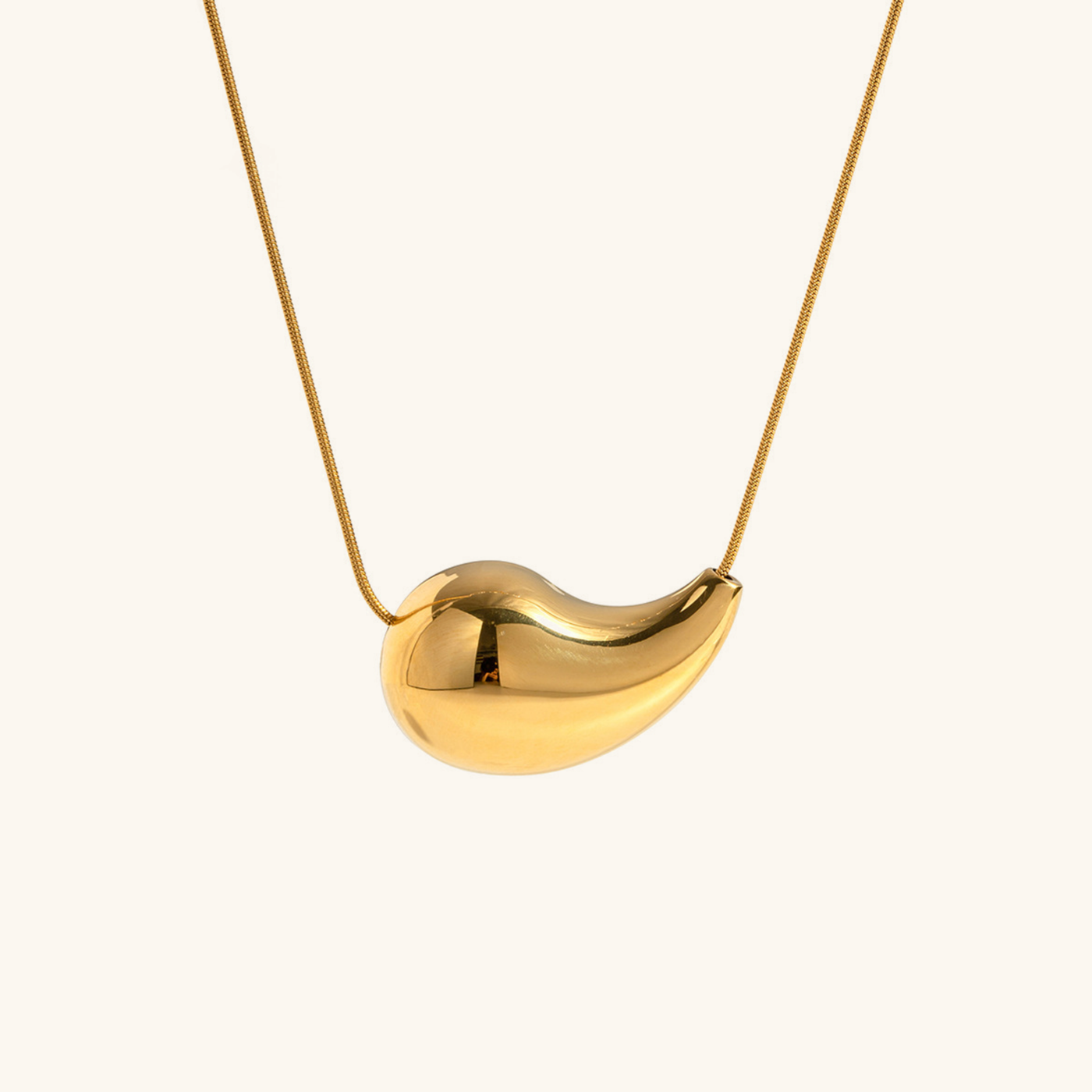 Sandy Halskæde med Dråbe | 18k Guld - DK BUTIK
