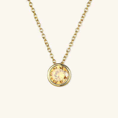Amelia Halskæde med Fødselssten | 18k Guld - DK BUTIK