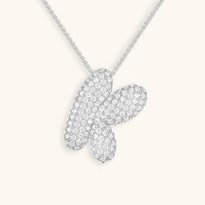 Navnesmykke Bubble med diamant | 18k Guld - DK BUTIK