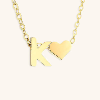 navnesmykke med initialen Ria | 18k Guld - DK BUTIK