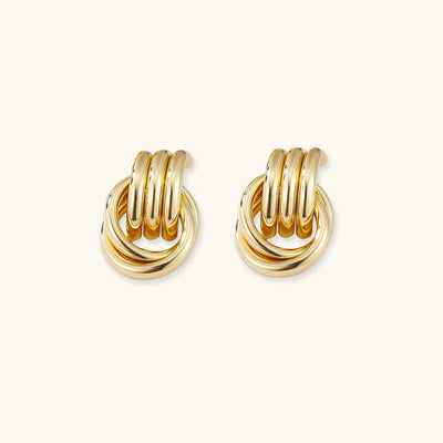 Luna Lagdelt Øreringe | 18k Guld - DK BUTIK