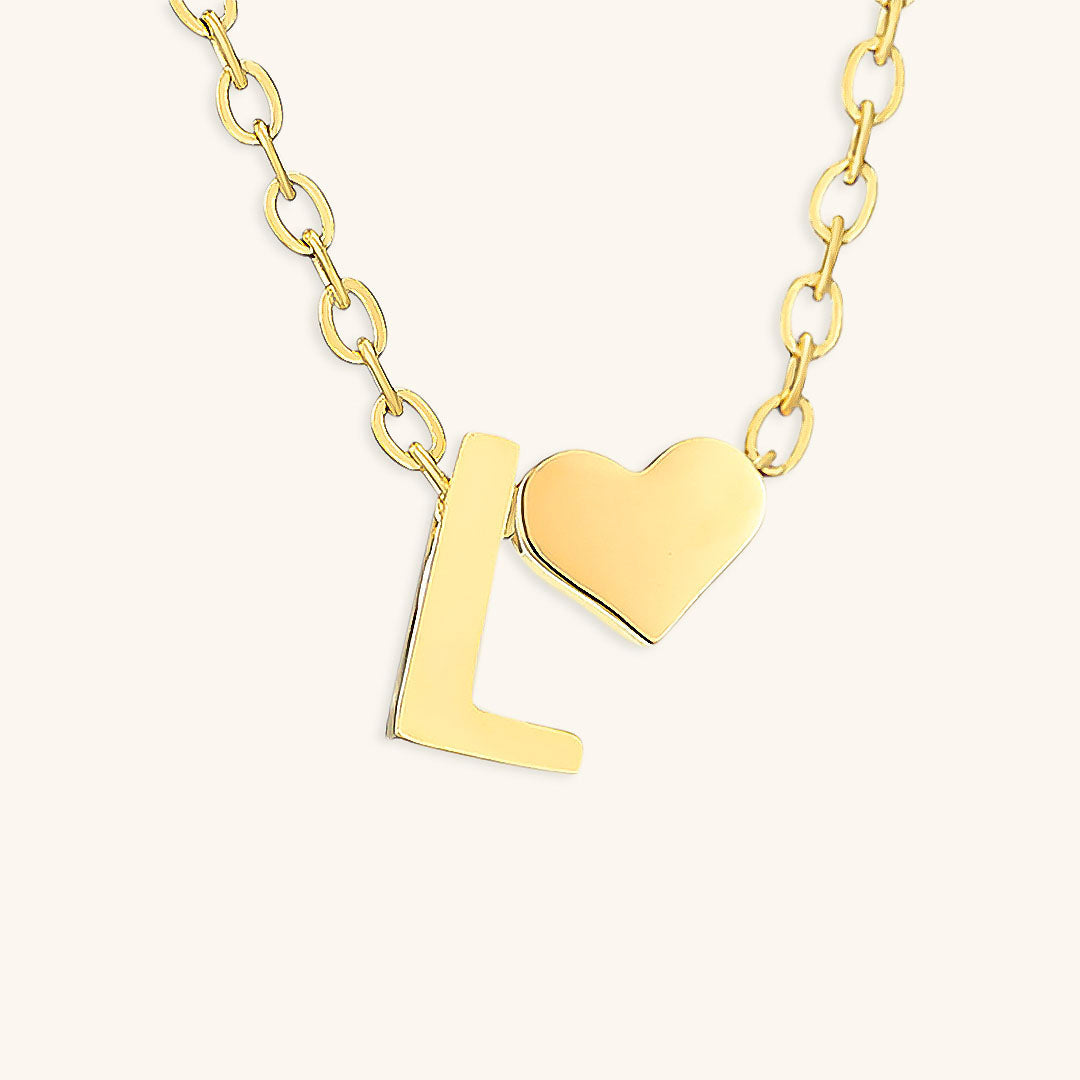 navnesmykke med initialen Ria | 18k Guld - DK BUTIK