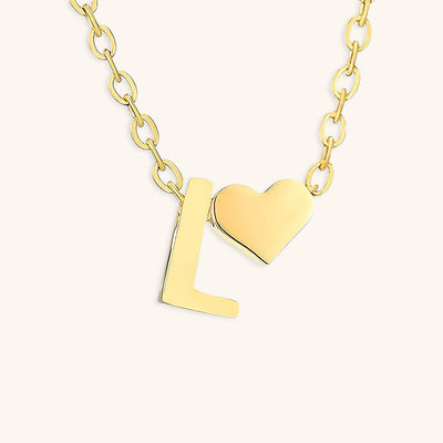 navnesmykke med initialen Ria | 18k Guld - DK BUTIK