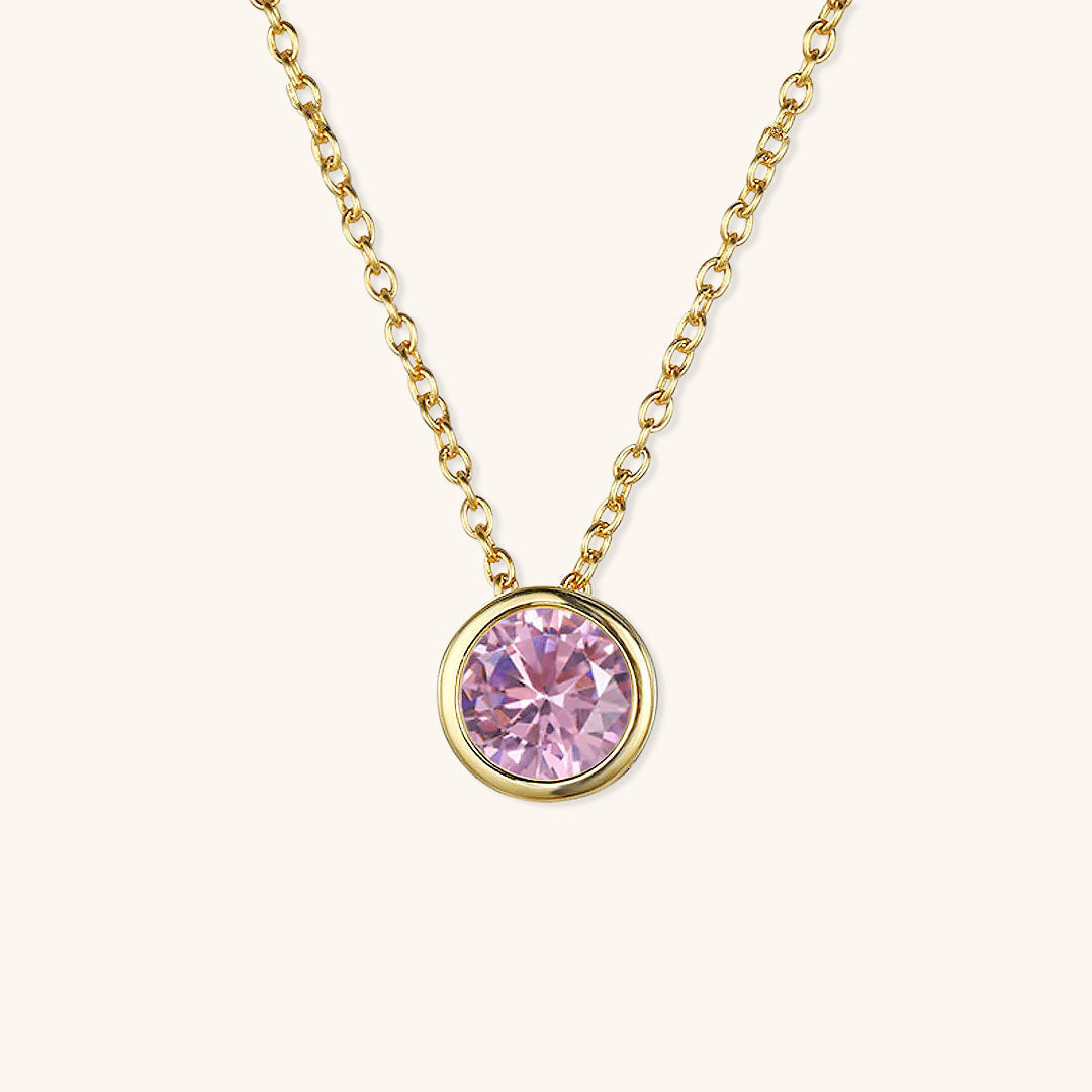 Amelia Halskæde med Fødselssten | 18k Guld - DK BUTIK