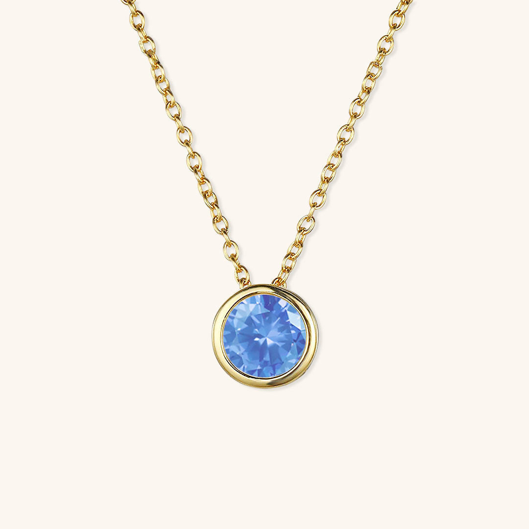 Amelia Halskæde med Fødselssten | 18k Guld - DK BUTIK