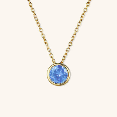 Amelia Halskæde med Fødselssten | 18k Guld - DK BUTIK