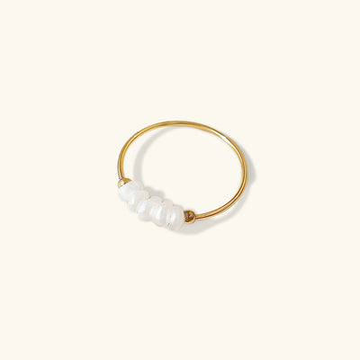 magnolia ring med ferskvandsperler | 18k Guld - DK BUTIK
