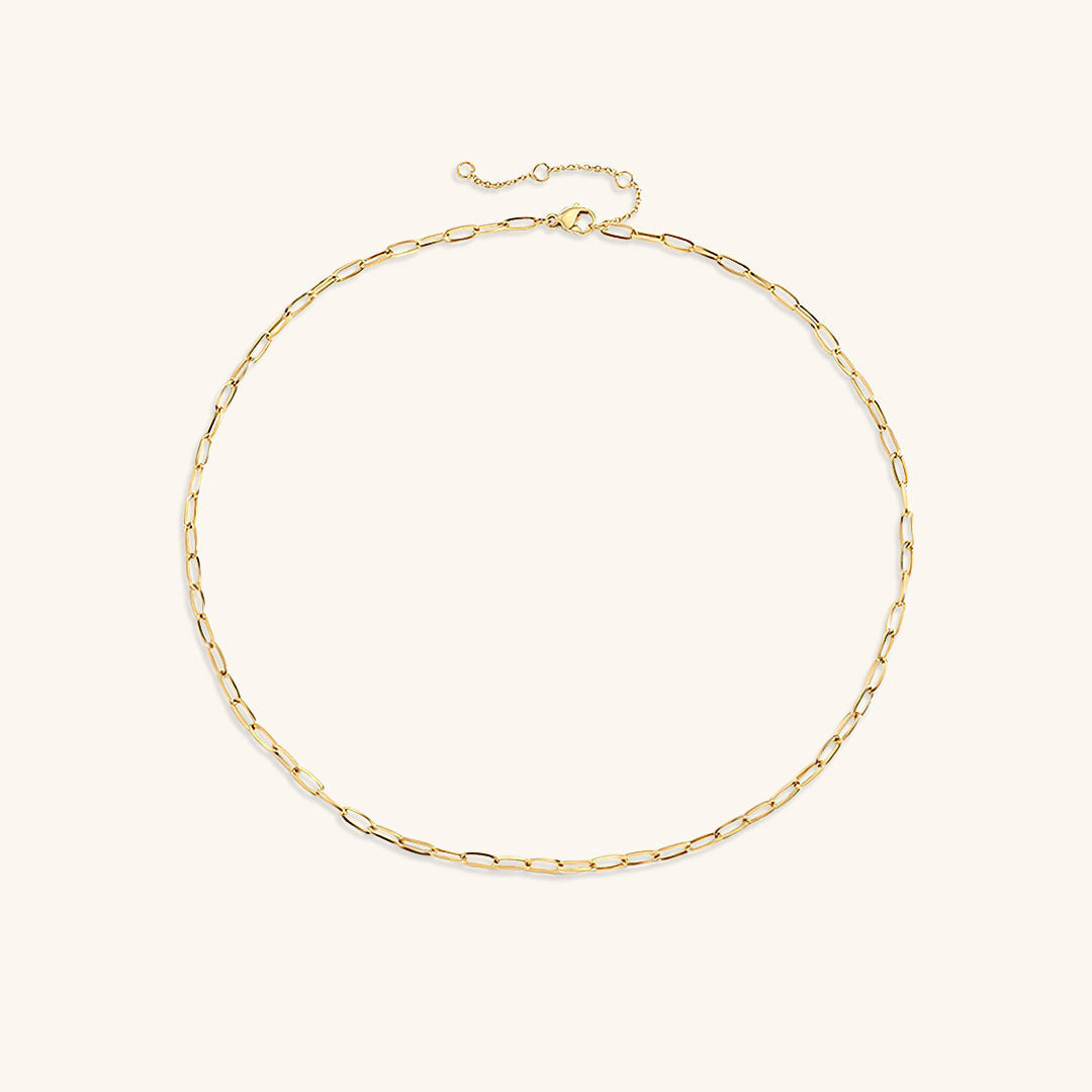 Nadia halskæde med kontorclips | 14k Guld - DK BUTIK