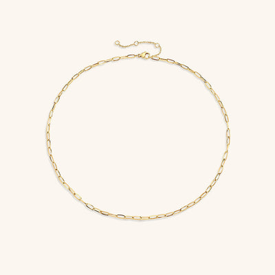 Nadia halskæde med kontorclips | 14k Guld - DK BUTIK