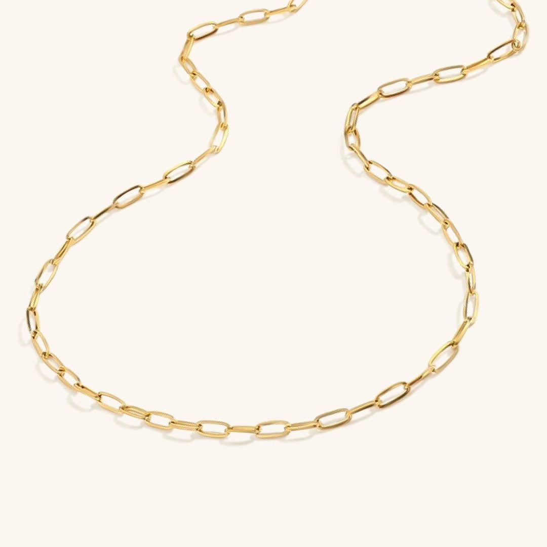 Nadia halskæde med kontorclips | 14k Guld - DK BUTIK