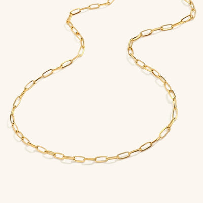 Nadia halskæde med kontorclips | 14k Guld - DK BUTIK