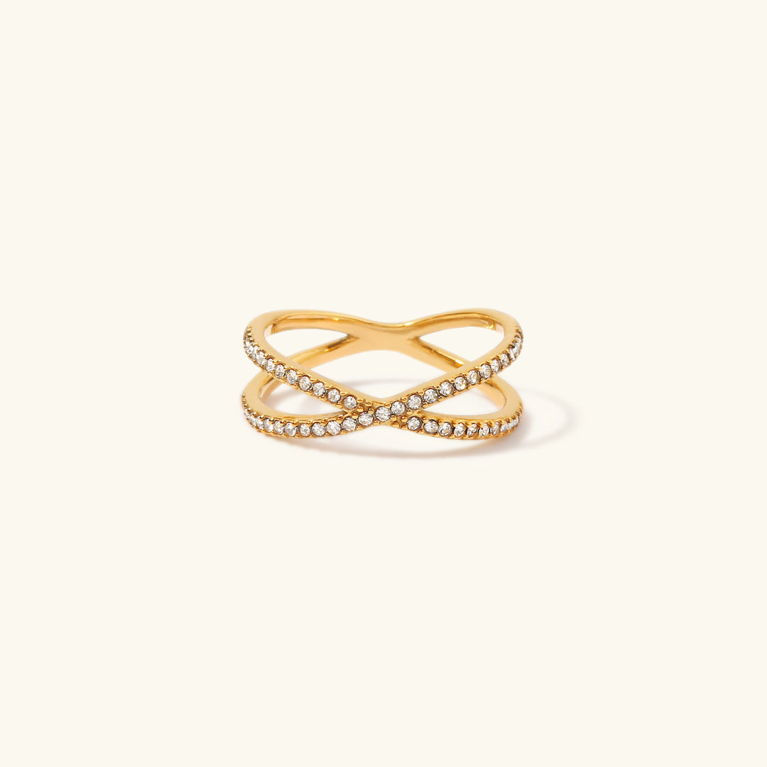 Korsring Nia Gold Diamant | 18k Guld - DK BUTIK