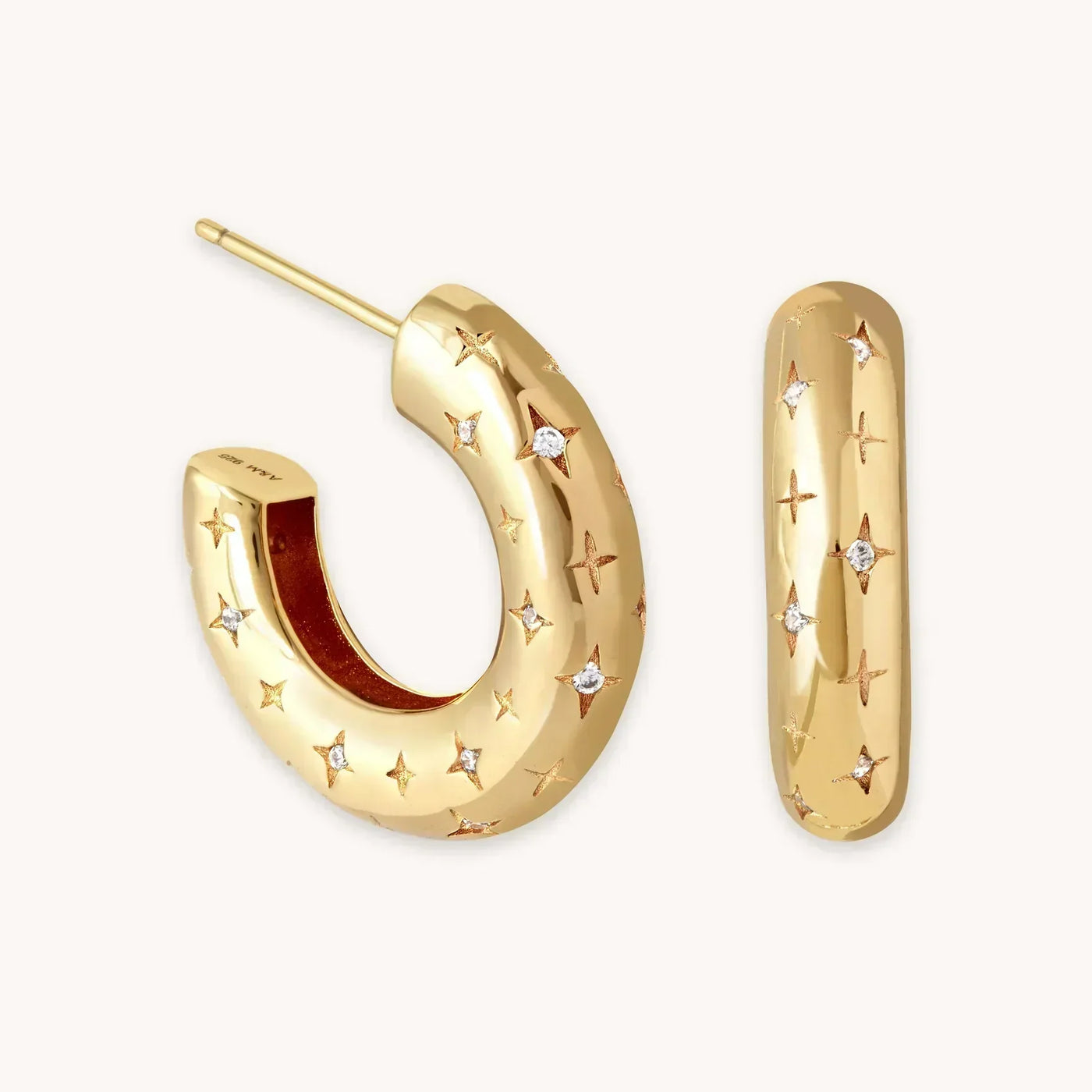 Cosmic Hoop-Øreringe | Guld 16k - DK BUTIK