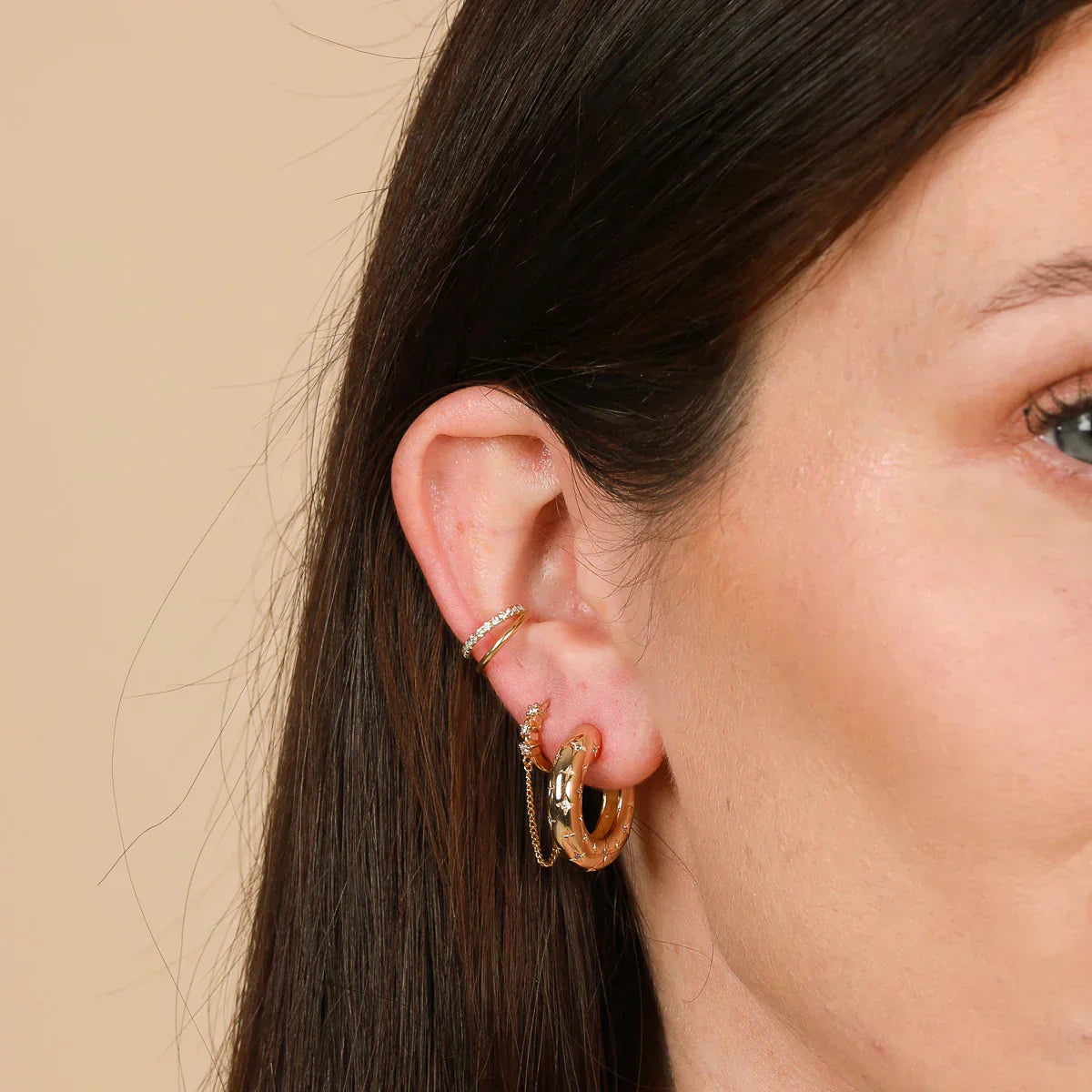Cosmic Hoop-Øreringe | Guld 16k - DK BUTIK
