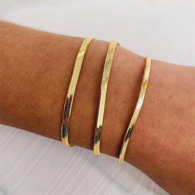 Stella Halskæde med Flet og Fiskemønster | 18k Guld - DK BUTIK