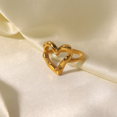 Verity Hjerte Ring | 18k Guld - DK BUTIK