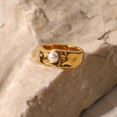 Cerulia ring med ferskvandsperler | 14k guld - DK BUTIK