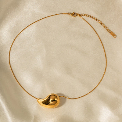 Sandy Halskæde med Dråbe | 18k Guld - DK BUTIK
