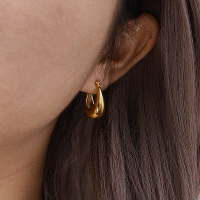 Evie Øreringe i Kredsform | 18k Guld - DK BUTIK