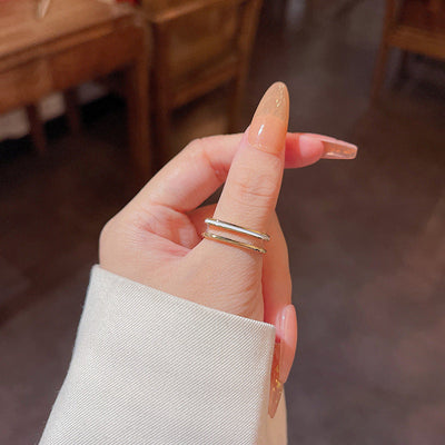 Olivia Geometrisk Ring | 18k Guld - DK BUTIK