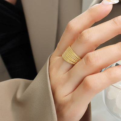 Vera ring med åben ende |  18k guld - DK BUTIK