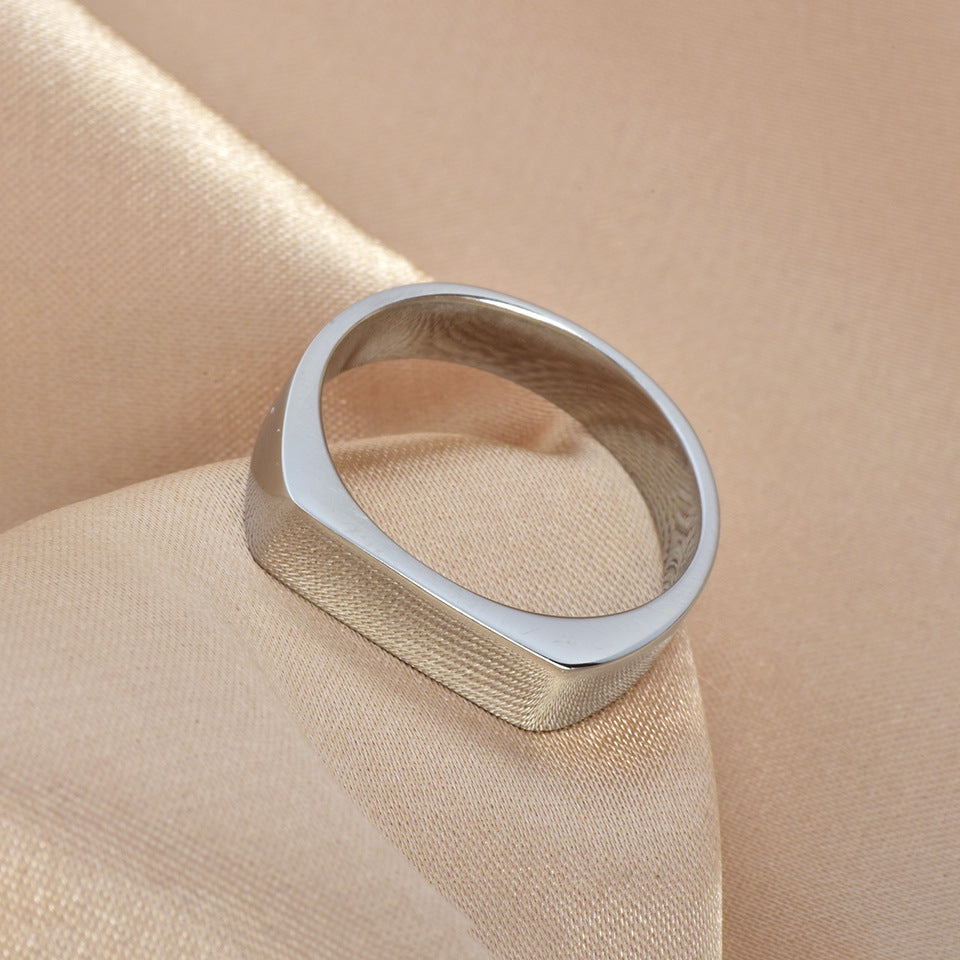 Rektangulært Seglring | 18k Guld - DK BUTIK