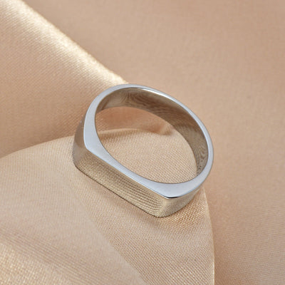 Rektangulært Seglring | 18k Guld - DK BUTIK