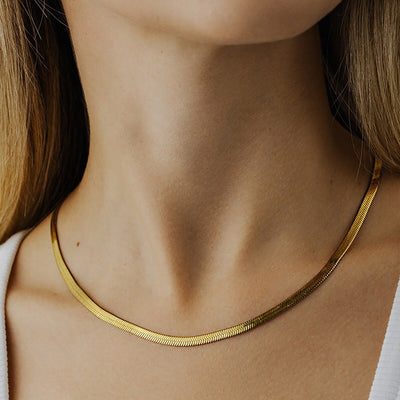 Elysian Gold Halskæde med Flet | 18k Guld - DK BUTIK