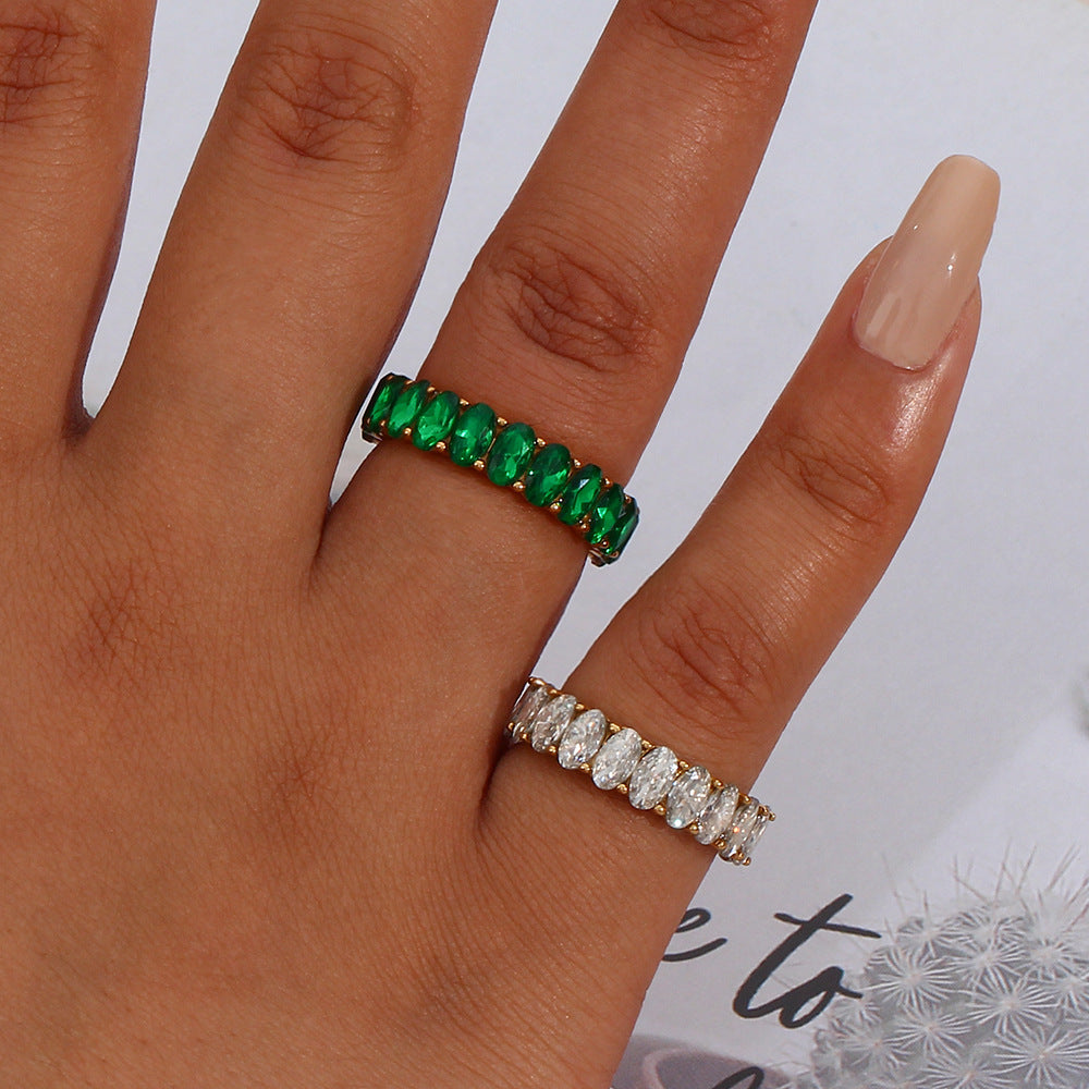 Antoinette Ring med Diamantsimulant | 18k Guld - DK BUTIK