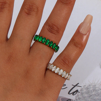 Antoinette Ring med Diamantsimulant | 18k Guld - DK BUTIK