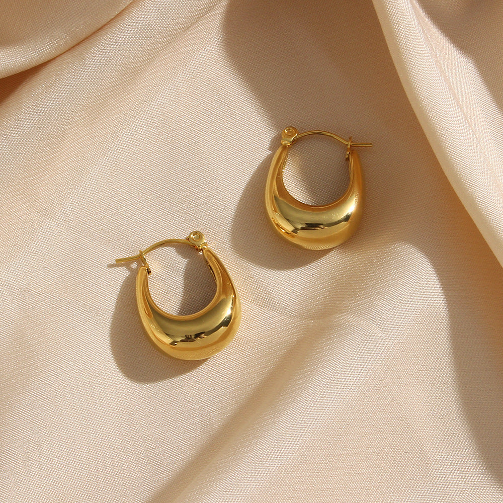 Evie Øreringe i Kredsform | 18k Guld - DK BUTIK